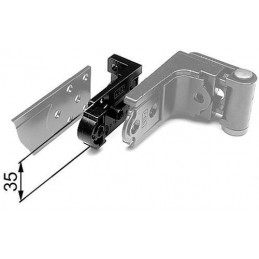 Podkładka zawiasu Rebated H czarna AGB