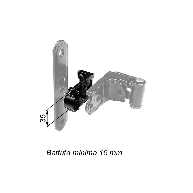 Podkładka zawiasu Rebated V czarna AGB