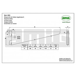 Wsporniki 17cm białe 2szt. mod.8000 do listwy regałowej mod.7000 DIS