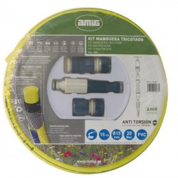 Wąż ogrodowy 5-warstwowy 5/8cala dł.15m żółty mod.2084 + złączki