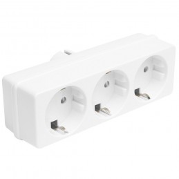 Rozgałęźnik elektryczny 3 gniazda biały mod.3210