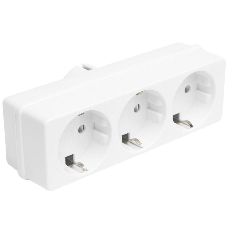 Rozgałęźnik elektryczny 3 gniazda biały mod.3210