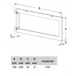 Wspornik pod umywalkę 160x450mm biały NUVOLA