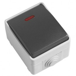 Łącznik 3641 przyci.diod.wod.szar.d