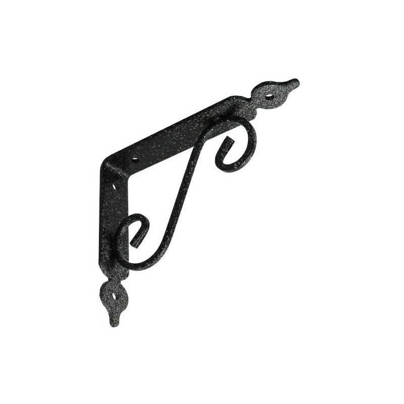 Wspornik półki stalowy czarny rustykalny 110x140mm TOSCANIA 14