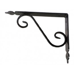 Wspornik półki stalowy czarny rustykalny 110x140mm TOSCANIA 14