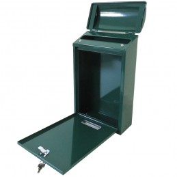 Skrzynka na listy 400x250x100mm stalowa zielona mod.2