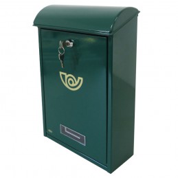 Skrzynka na listy 400x250x100mm stalowa zielona mod.2