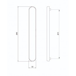 Szyld Balmoral FRENCH L/L bez otworu czarny antyk