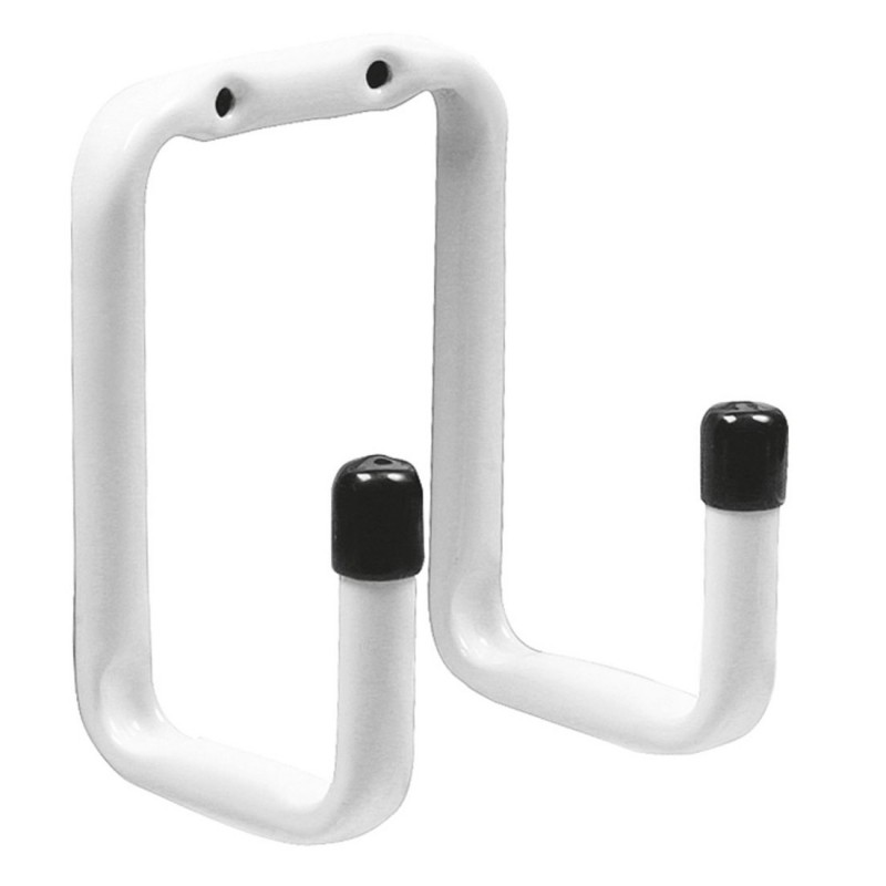 Hak Wieszak garażowy podwójny 75mm biały mod.756