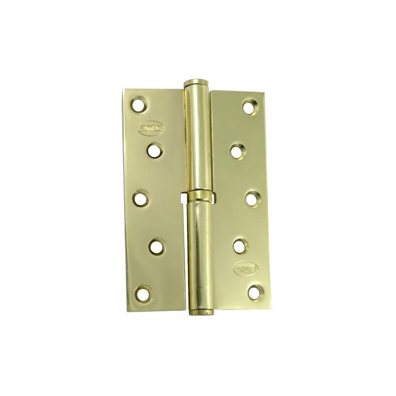 Zawias do drzwi 120x80mm stal mosiądzowany połysk rozłączny LEWY (pl) mod. 5007