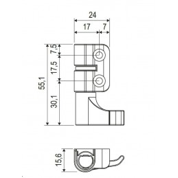 Hak krótki prawy XS