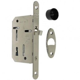 Zamek hakowy na klucz 50mm nikiel połysk czoło 16x160mm mod. SCIVOLA Tre