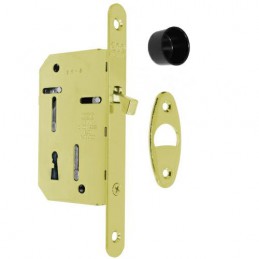 Zamek hakowy na klucz 50mm mosiądzowany czoło 16x160mm mod. SCIVOLA Tre