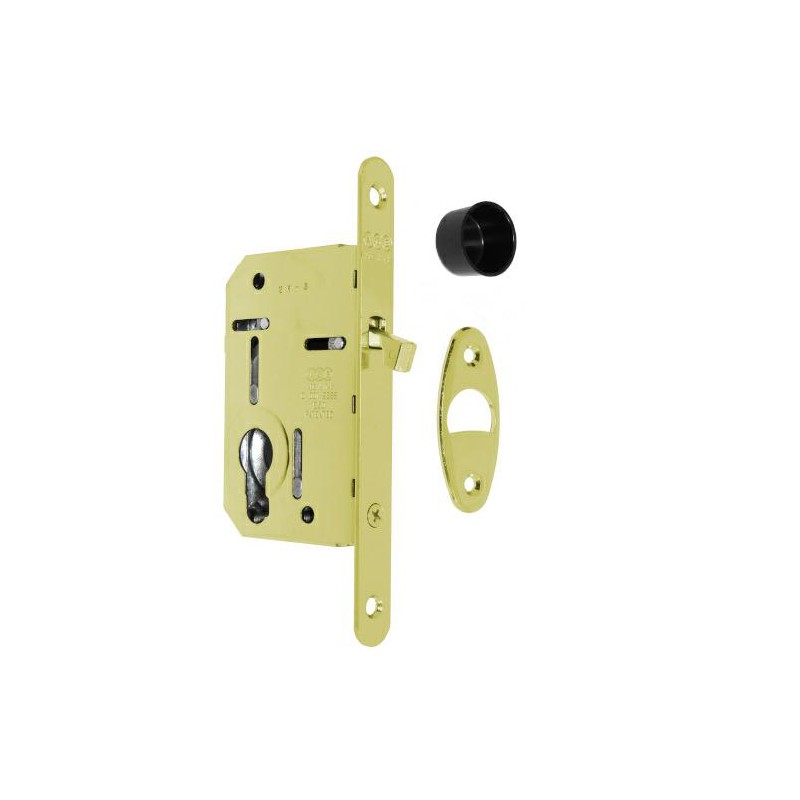 Zamek hakowy na wkładkę 50mm F16 mosiądzowany mod. SCIVOLA Tre