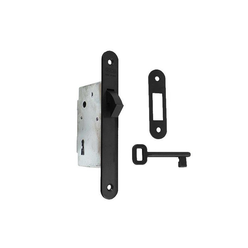 Zamek hakowy na klucz BT 50mm F22 czarny mod. 701