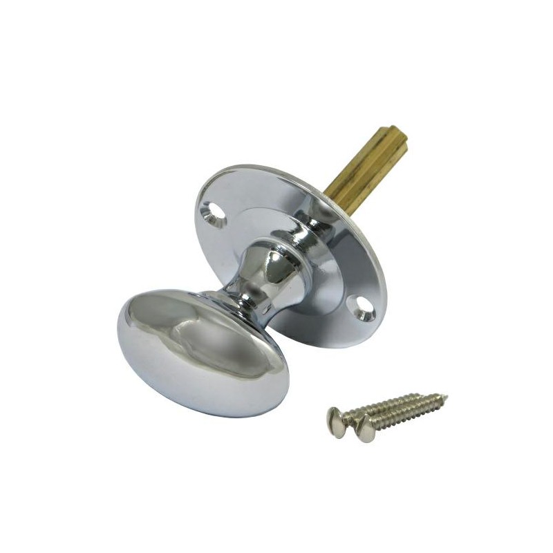 Pokrętło WC 38mm z szyldem chrom polerowany