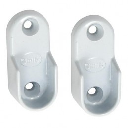 Wspornik drążka ubraniowego 30x15mm biały 2szt mod.7