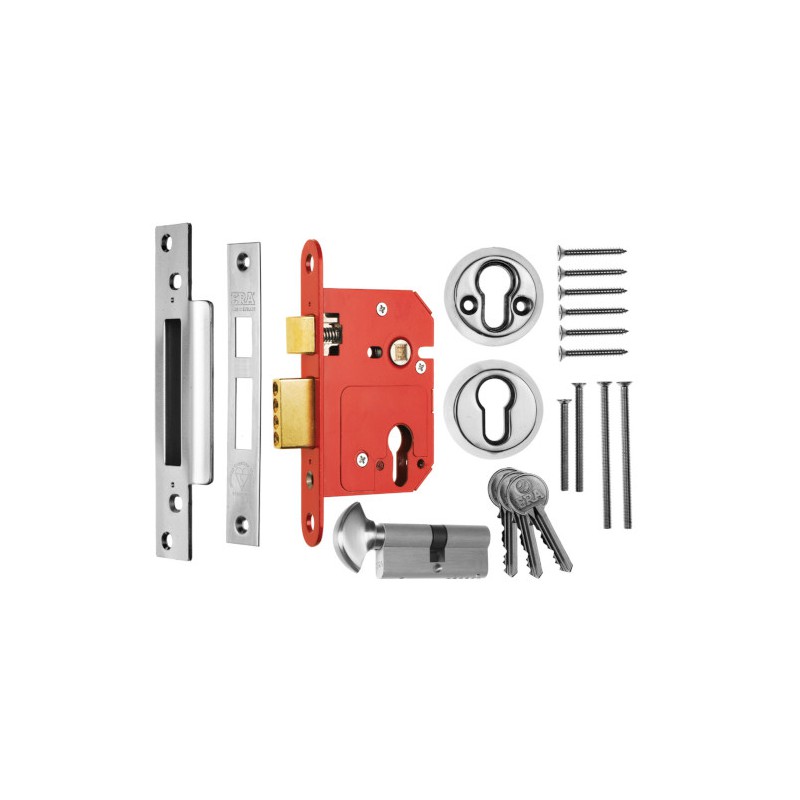 Zamek BS Keyless Egress 48/56 wkładka chrom zestaw