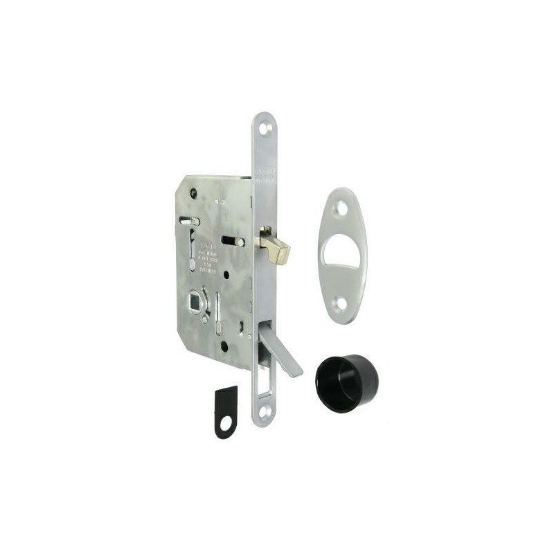 Zamek hakowy łazienkowy 50mm F16 chrom mat mod. WAVE Scivola Tre Class