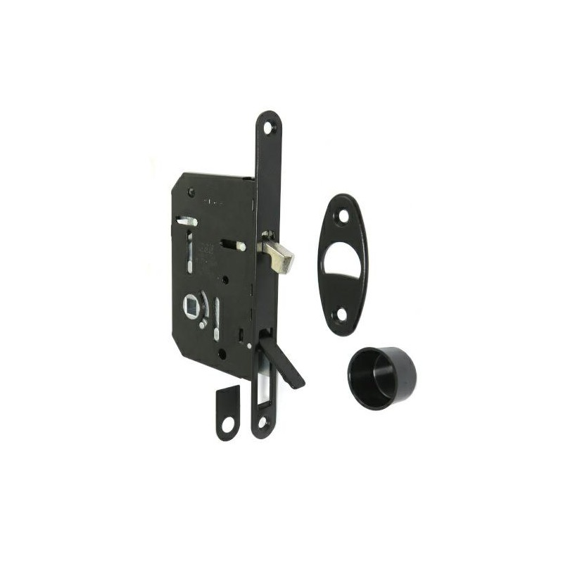 Zamek hakowy łazienkowy 50mm czarny F16x160mm mod. WAVE Scivola Tre Class