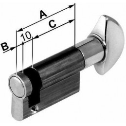 Wkładka mod.600-50 10/40G z gałką mosięż