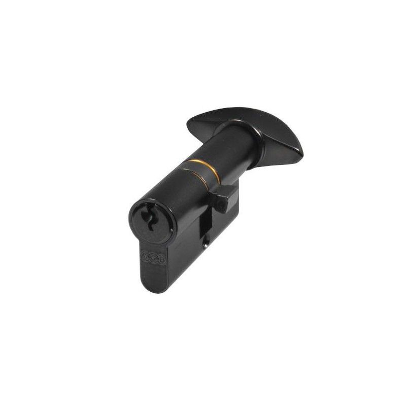 Wkładka z gałką do drzwi 65mm G35/30 czarny mat mod.600