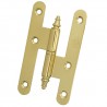 Zawias do drzwi 100x58 mosiądz połysk rozłączny LEWY(pl) mod. 407
