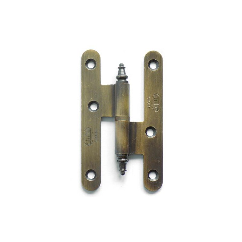 Zawias do drzwi 100x58mm mosiądz złoto antyczne rozłączny LEWY (pl) mod. 407