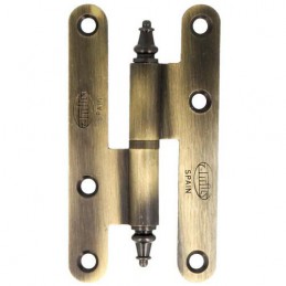 Zawias do drzwi mosiężny 100x58mm złoto antyczne rozłączny PRAWY (pl) mod. 407 EAN