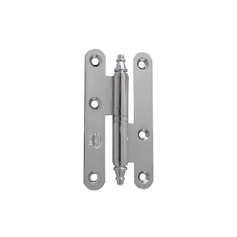 Zawias do drzwi 80x41mm mosiądz chrom połysk rozłączny LEWY (pl) mod. 407