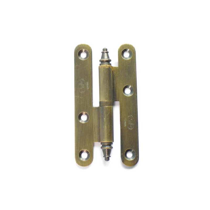 Zawias do drzwi 80x41mm mosiężny złoto antyczne rozłączny PRAWY (pl) mod. 407