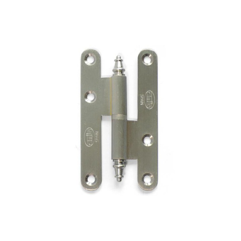 Zawias do drzwi 95x52mm mosiężny chrom mat rozłączny LEWY (pl) mod. 407