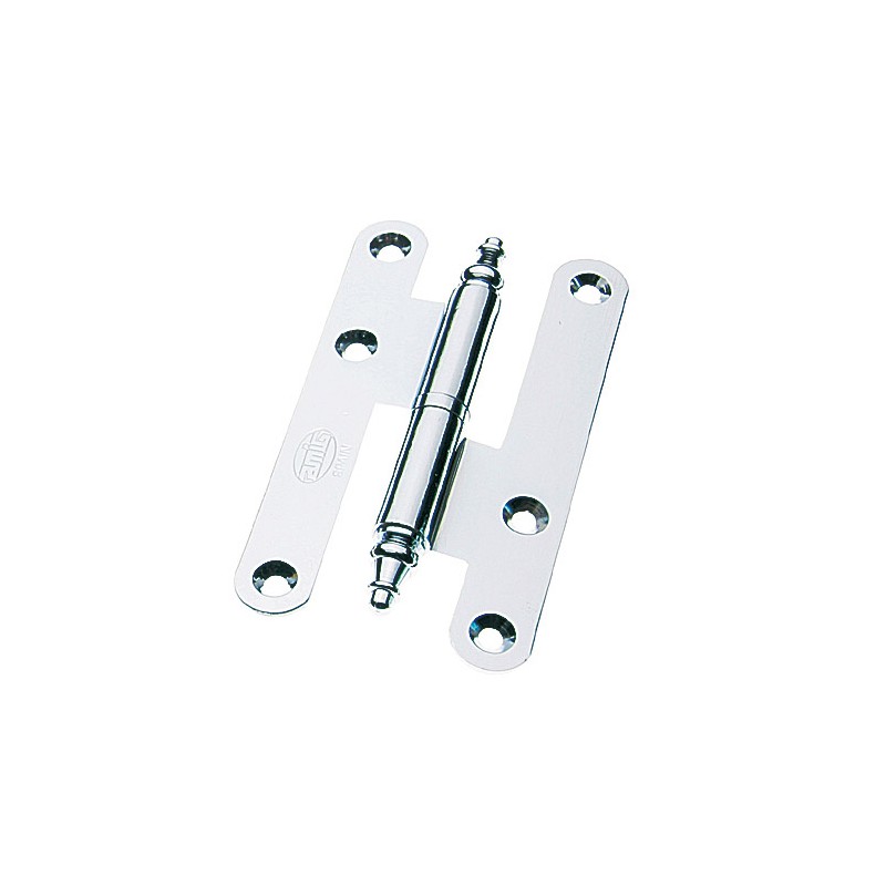 Zawias do drzwi 95x52mm mosiężny chrom połysk rozłączny LEWY (pl) mod. 407