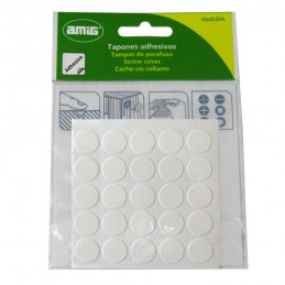 Zaślepka meblowa przyklejana 12mm biała 50szt. mod.614