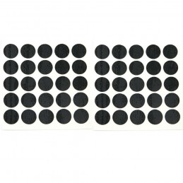 Zaślepka meblowa przyklejana 12mm czarna 50szt. mod.614
