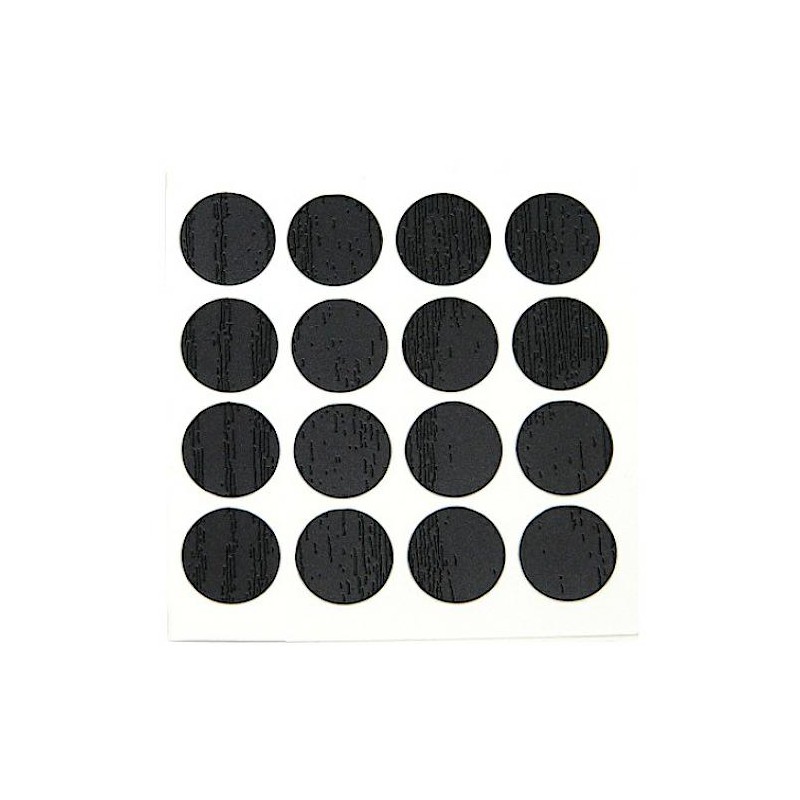 Zaślepka meblowa przyklejana 18mm czarna 48szt. mod.614