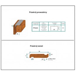 Lamele PR54N L:18 h:881mm c:26mm czarne