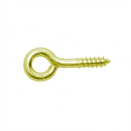 Haczyki oczkowe wkręcane 2,5x26mm oczko 5,5mm mosiądzowane 22szt.