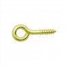 Haczyki oczkowe wkręcane 2,5x26mm oczko 5,5mm mosiądzowane 22szt.