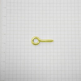 Haczyki oczkowe wkręcane 2,5x26mm oczko 5,5mm mosiądzowane 22szt.