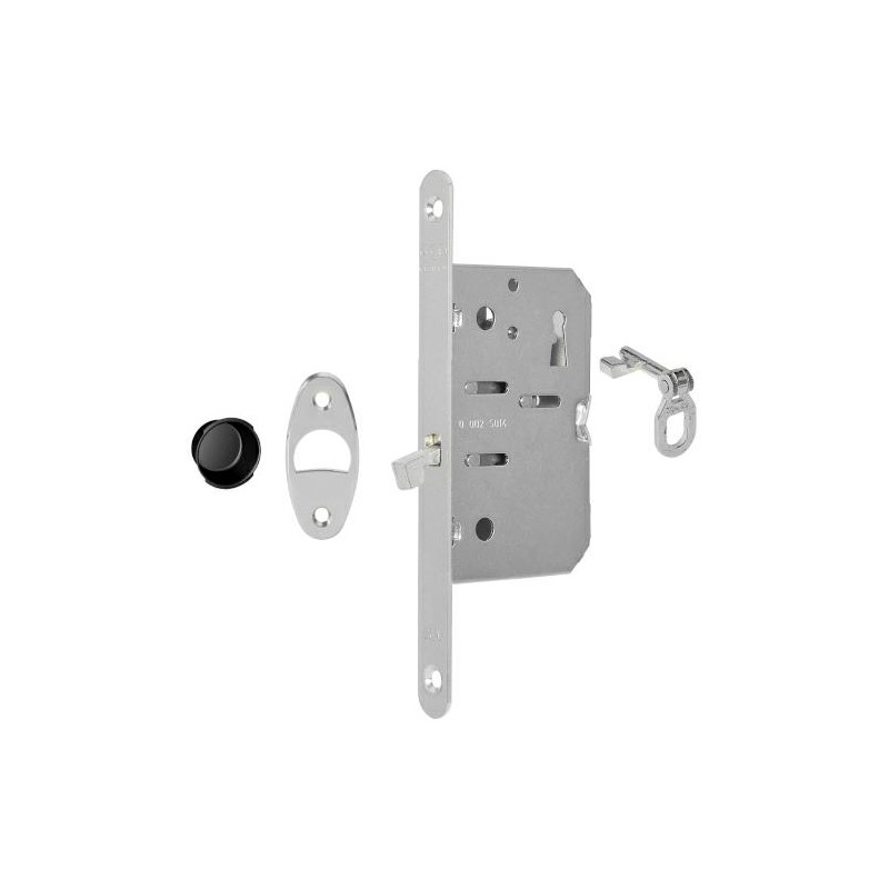 Zamek hakowy na klucz 50mm F18x196mm chrom mat SCIVOLA T MEDIANA