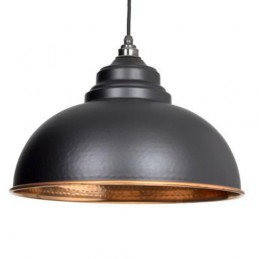 Lampa loftowa Harborne 40cm czarna miedź młotkowana