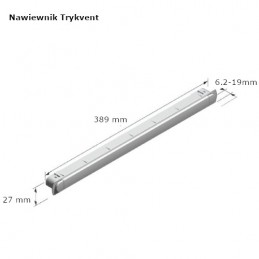 Nawiewnik 389mm biały 4800EA wpuszczany mod. Trykvent