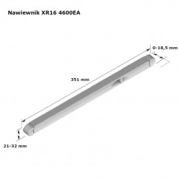 Nawiewnik plastikowy 351mm szary antracyt 4600EA przykręcany mod. XR16