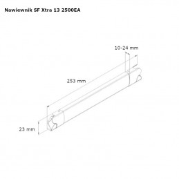 Nawiewnik 253mm biały 2500EA przykręcany mod.SF Xtra 13