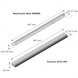 Nawiewnik XS13 + czerpnia XC13 przykręcane 5000EA biały komplet