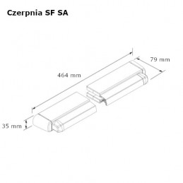 Czerpnia akustyczna 464mm biała 2500EA przykręcana mod. SF SA