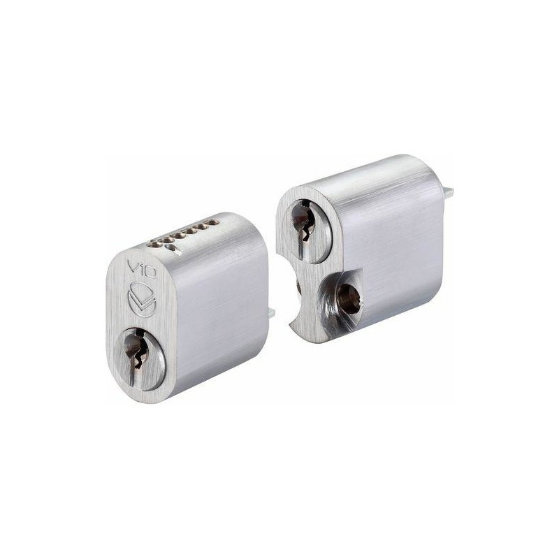 Wkładka drzwiowa skandynawska owalna 31mm chrom satyna V10