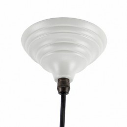Lampa Harborne 40cm biała miedź młotk.